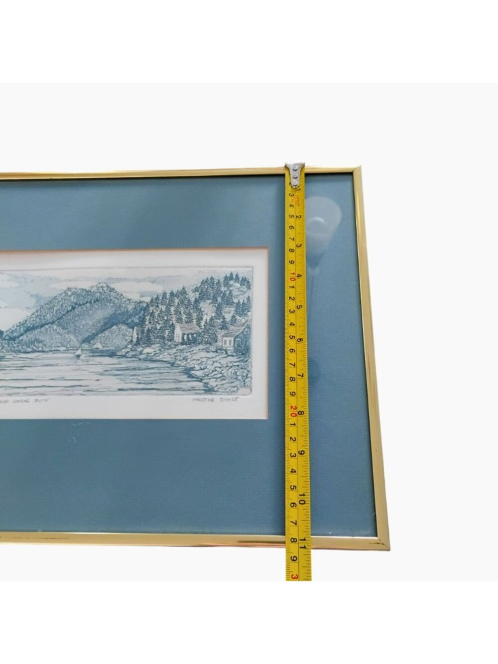 Christine Schmidt Etching "Long Pond Looking South" Framed Limited Ed 47/100 - Picture 7 of 9